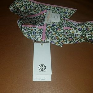Tory Burch Wild Pansy Silk Twilly Scarf